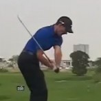 Charl Schwartzel Golf Swing Video &ndash; 2012, Down the Line View, 300fps Slow Motion, Iron